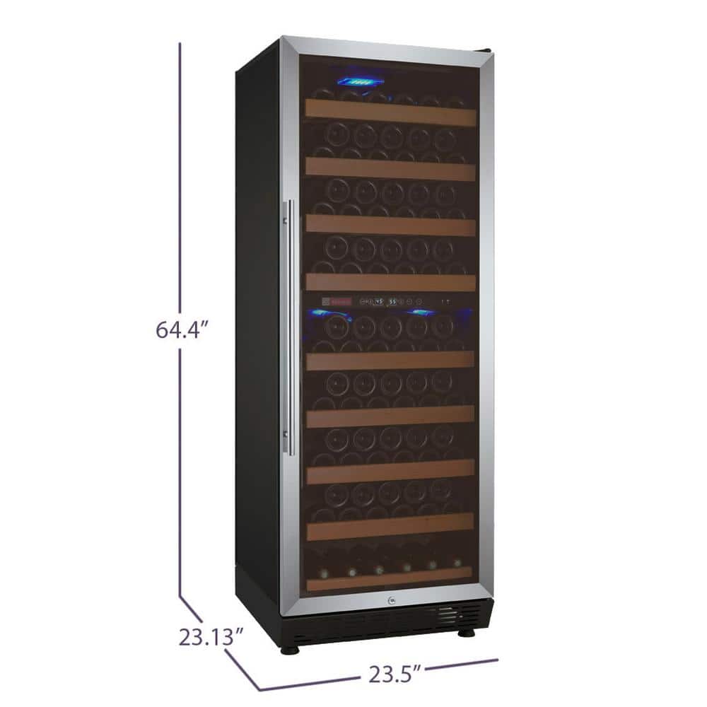 24" Stainless Steel Dual Zone Freestanding Wine Refrigerator