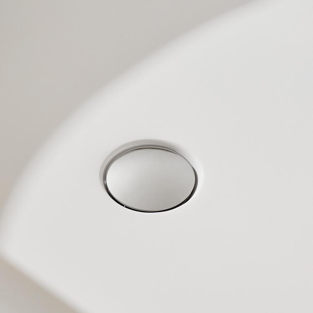 65" White Acrylic Freestanding Soaking Bathtub with Drain