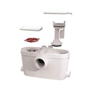 SaniAccess3 2-Piece 1.280 GPF Single Flush Round Toilet with .5 HP Macerating Pump in White