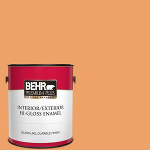 1 gal. #270D-5 Adventure Orange Hi-Gloss Enamel Interior/Exterior Paint