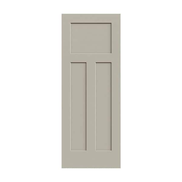 JELD-WEN 36 in. x 80 in. Craftsman Desert Sand Painted Smooth Solid Core Molded Composite MDF Interior Door Slab