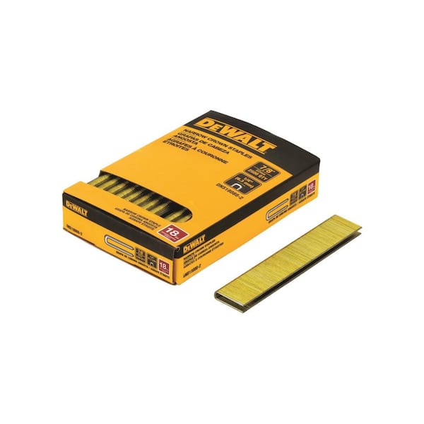 DEWALT 1/4 in. x 7/8 in. 18-Gauge Glue Collated Crown Staple (2500 ...