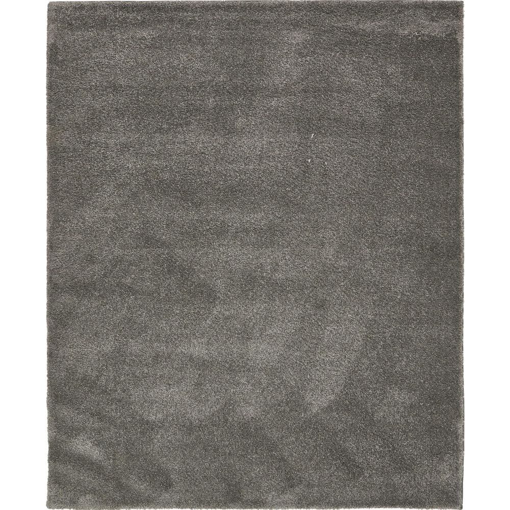 Gray High Pile Shag 8' x 10' Area Rug