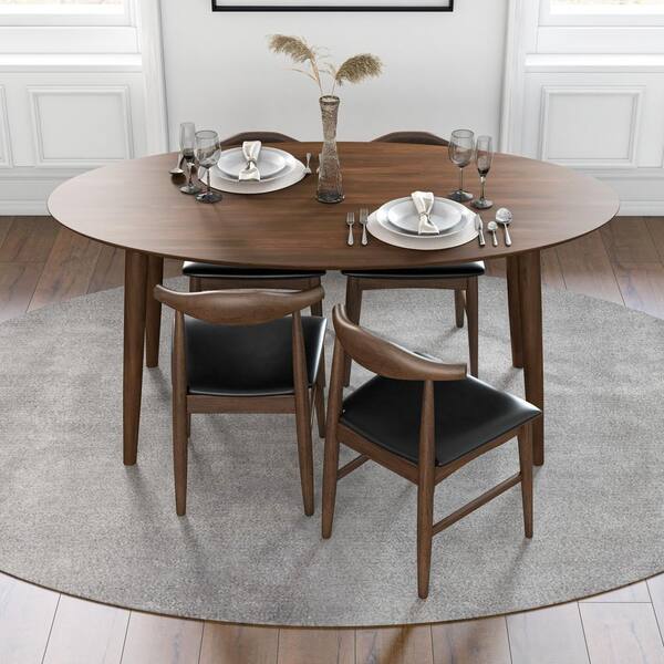 Tuck In Dining Chair with Cushion, Black Ash, Wood Seat with Black