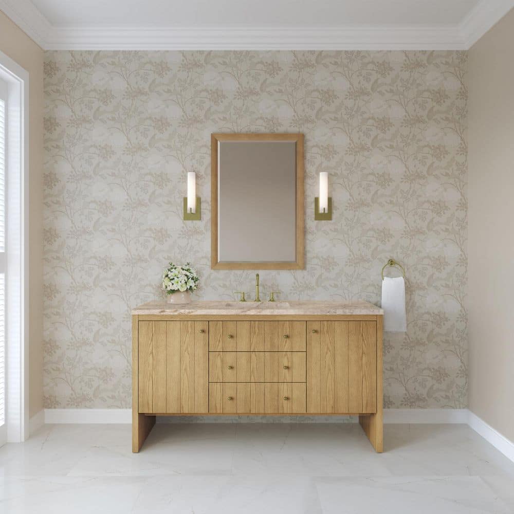 Hudson 60.0 in. Single Bath Vanity in Light Natural Oak with Tajnar Engineered Composite Top price history on PriceWatchPro