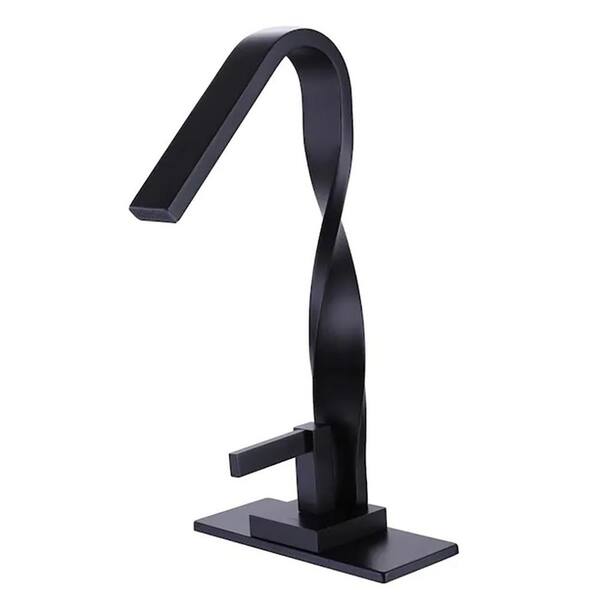 Unbranded Single Handle Single-Hole Bathroom Vessel Sink Faucet in Matte Black
