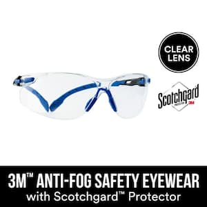 Scotchgard Protector Black/Blue Anti-Fog Eyewear with Clear Lens