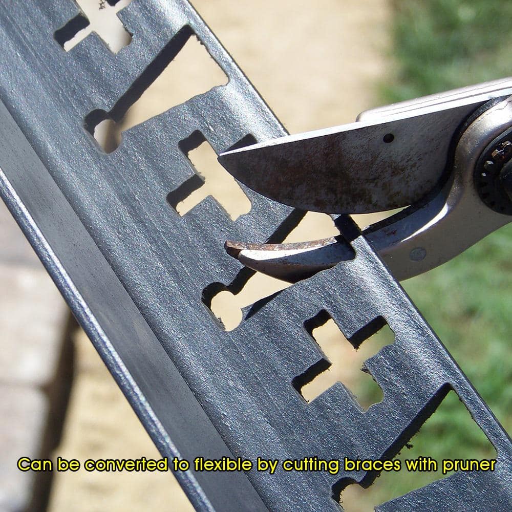 Black Vinyl 48 ft. Diamond Lok Paver Edging with Heavy Duty Anchor Stakes