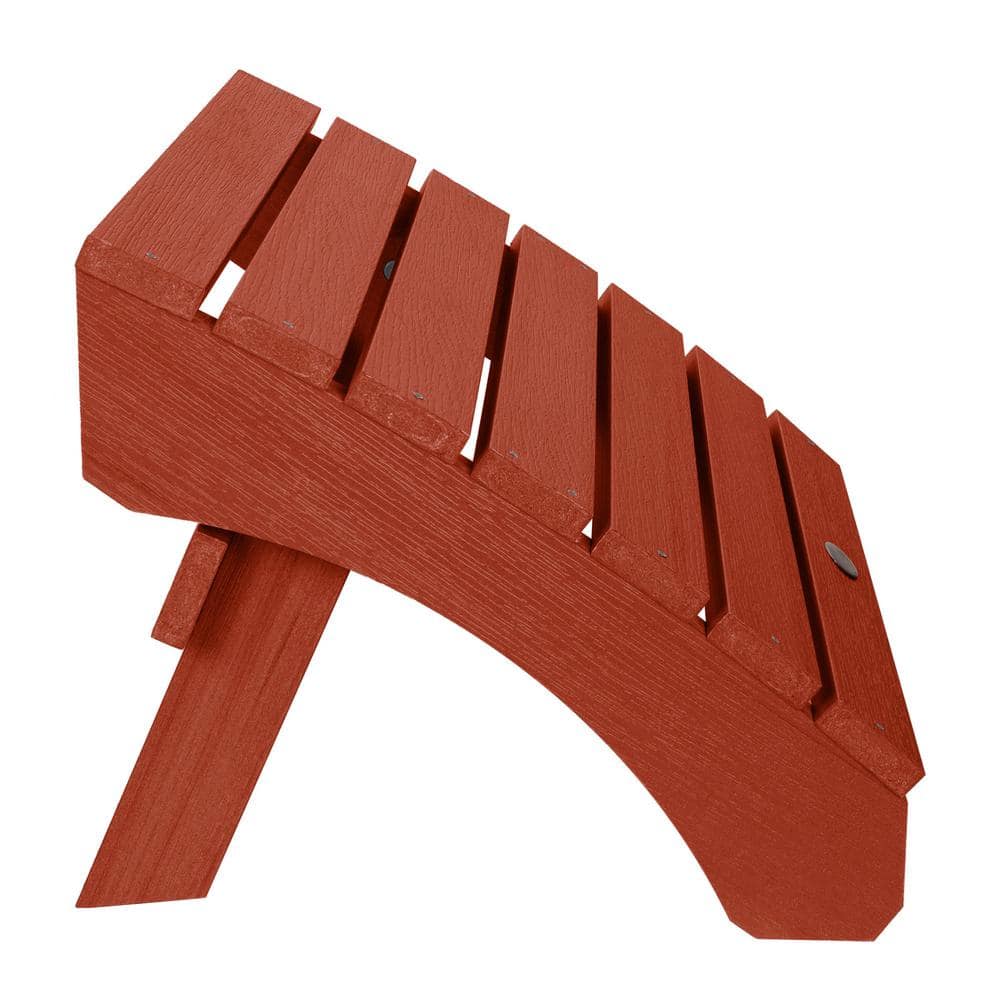 Rustic Red High-Grade Poly Lumber Folding Ottoman
