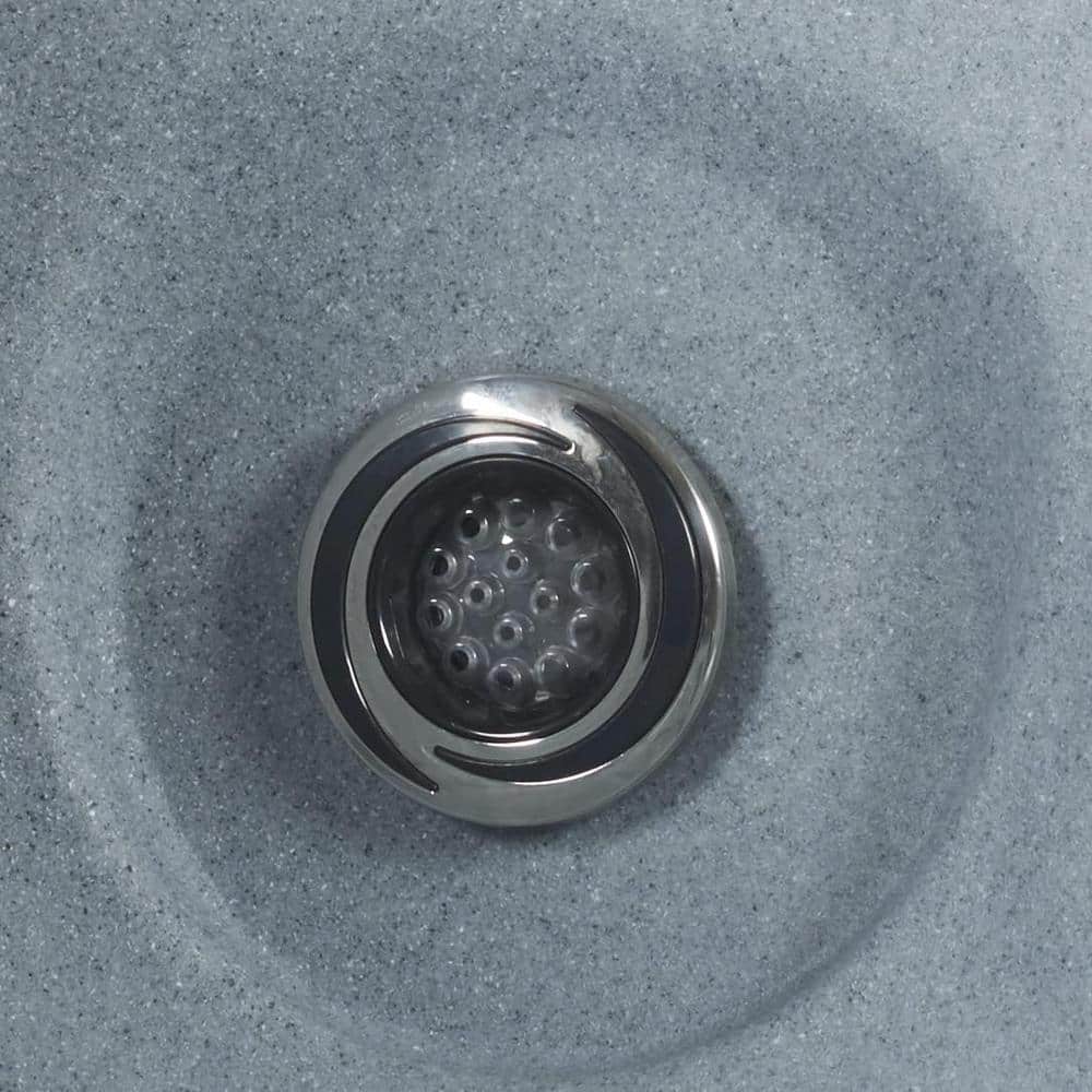 Gray 5-Person Rectangle Electric Hot Tub with 28 Jets