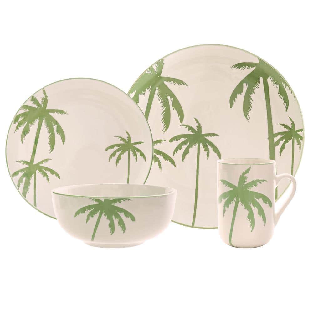 BAUM Palm Island 16-Pcs Dinnerware Set PALMAS16 - The Home Depot