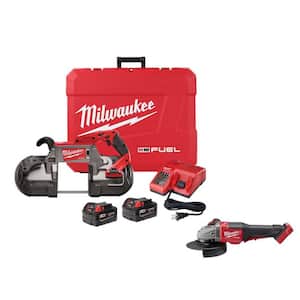 M18 FUEL 18V Lithium-Ion Brushless Cordless Deep Cut Band Saw Kit w/FUEL 4-1/2 In. Grinder