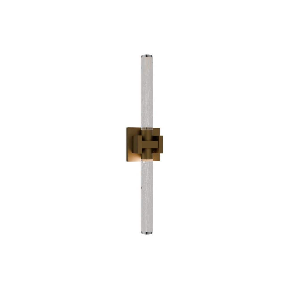 Ripple 24 in. 1-Light Aged Brass Integrated LED Vanity Light/ Wall Sconce Selectable 4CCT 2700K-3000K-3500K-4000K price history on PriceWatchPro