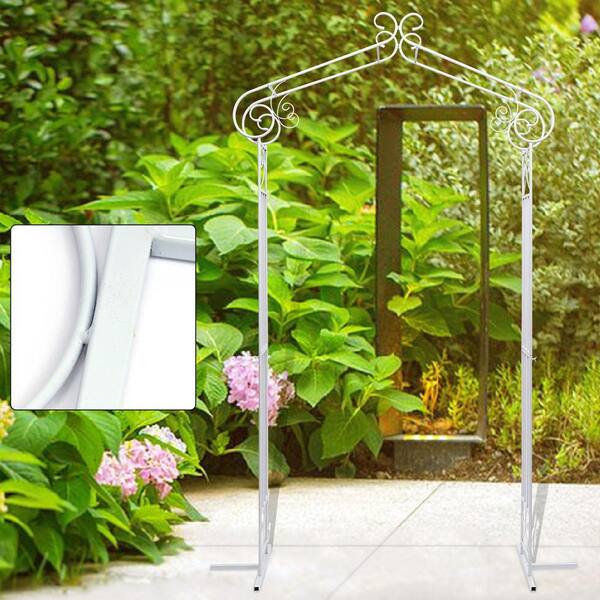 Ornate Metal Garden Arch Climbing Arbour Plant Support Rose Frame Heavy Duty 