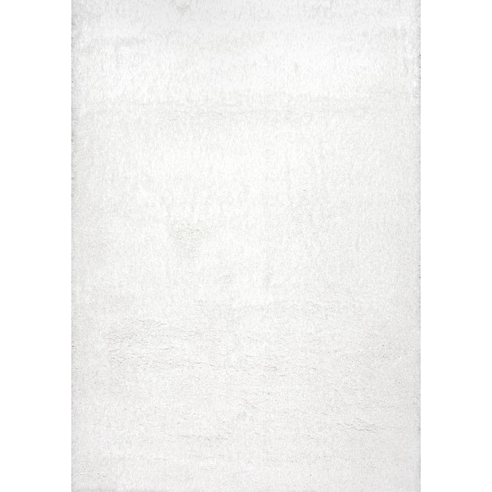 White Solid Loomed Area Rug 9'x12' - Nuloom : Target