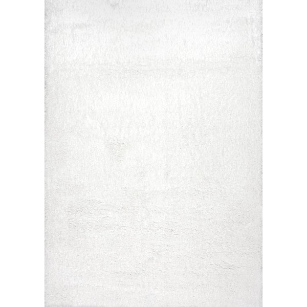 White Solid Loomed Area Rug 9'x12' - Nuloom : Target