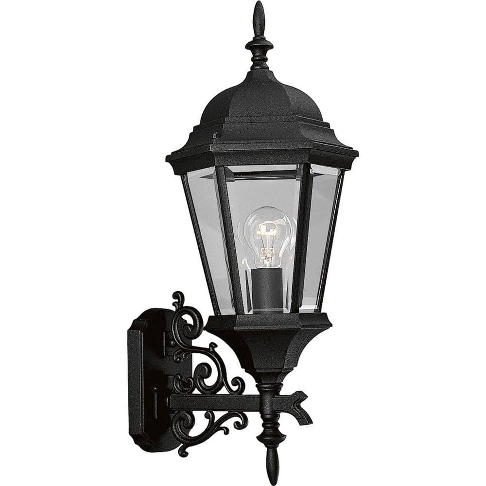 Welbourne Black Aluminum Outdoor Wall Lantern Sconce
