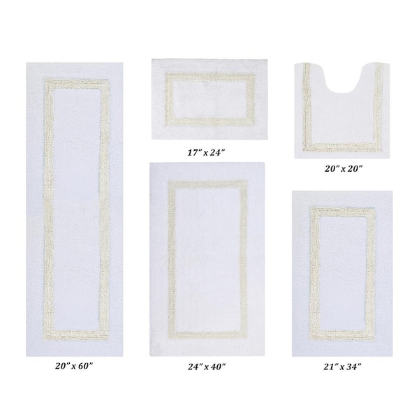 Better Trends Hotel Collection 100% Cotton 5 Piece Bath Rug Set