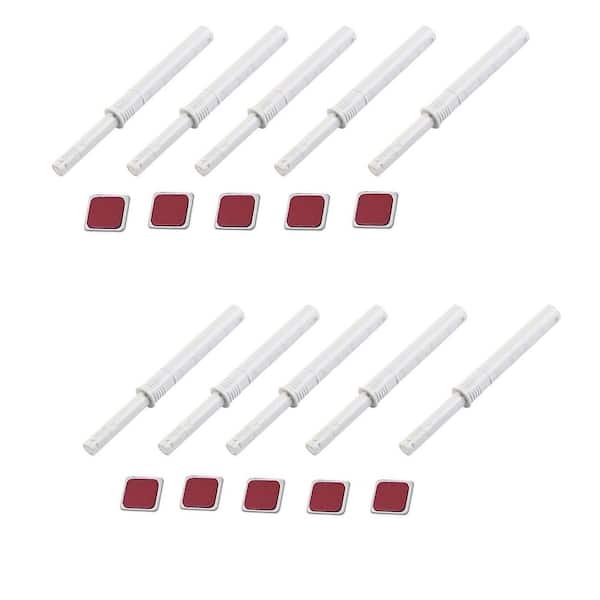 4.21 in. White Magnetic Push Latches for Cabinet Door, Cabinet Magnet Latch, Soft Quiet Close Closers (10-Pack)