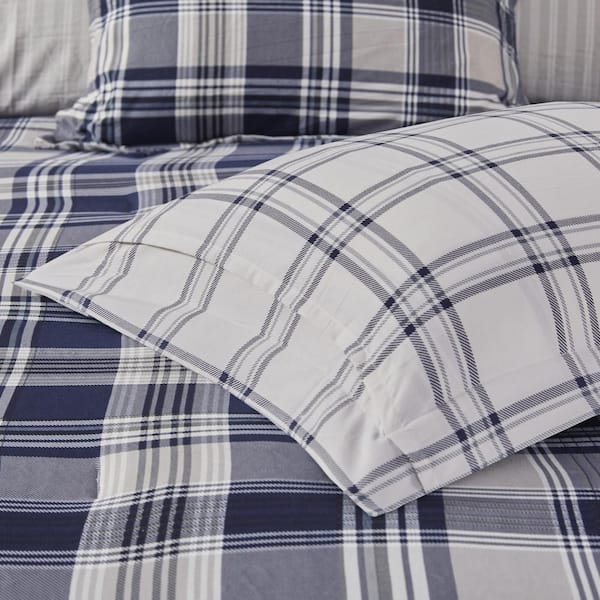 Madison Park Paton 8-Piece Navy Queen Reversible Comforter Set