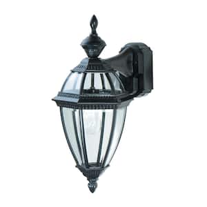 Black Farmhouse Motion Sensor Outdoor 1-Light Wall Sconce