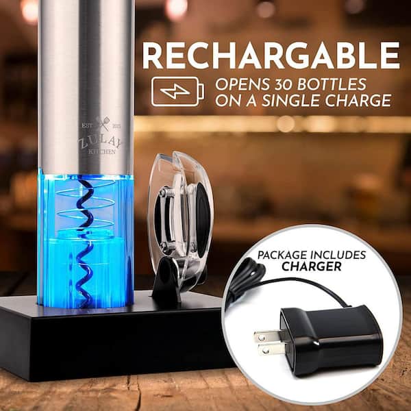 Secura Stainless Steel Electric Wine Opener Corkscrew Bottle with Foil Cutter