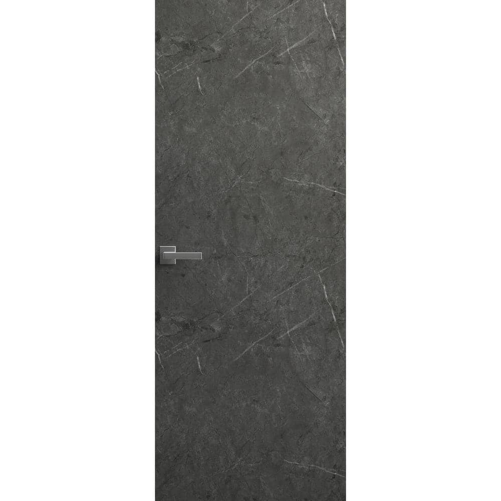 32 in. x 96 in. Unassembled Right-Hand/Outswing Wood Pietra Color Flush Mount Hidden Door with Black Hinge Finish price history on PriceWatchPro