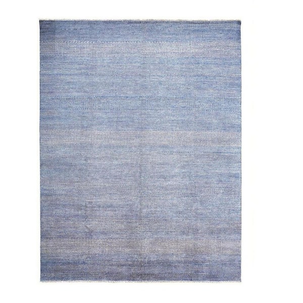 HomeRoots Blue, Silver Striped 2 ft. x 8 ft. Area Rug