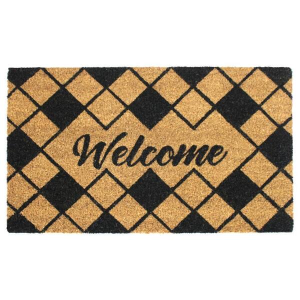 Natural Multi Color 18 in. x 30 in. Dog Welcome Door Mat DM7773 - The Home  Depot