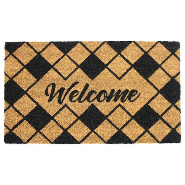 RugSmith Black Diamond Welcome 18 in. x 30 in. Doormat