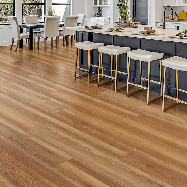 Lawndale Pine 22 MIL x 7.1 in. W x 48 in. L Click Lock Waterproof Luxury Vinyl Plank Flooring (19.1 sq. ft./Case)