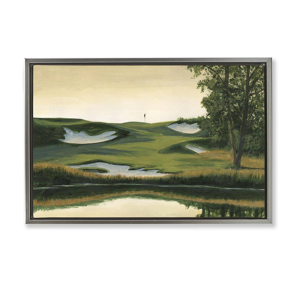 Golf Course Terrain by Michael Willett 1 Piece Gray Floater Frame Nature Graphic Art Print 17 in. x 25 in. price history on PriceWatchPro