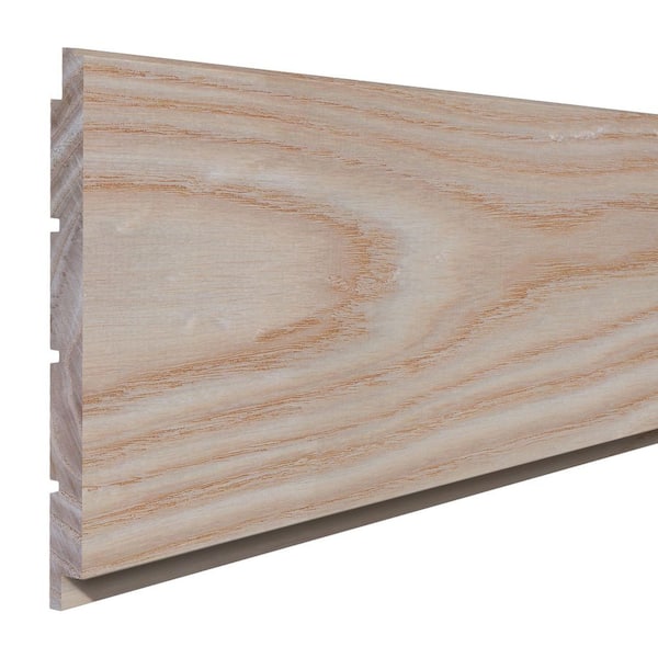 0.4375 in. D x 5 in. W x 7.66 ft. L Unfinished Ash Wood Shiplap