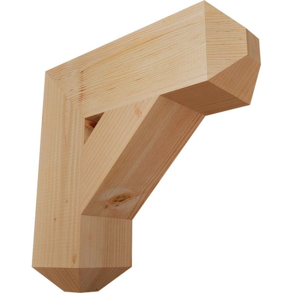 Ekena Millwork 5.5 in. x 20 in. x 20 in. Douglas Fir Traditional Craftsman Smooth Bracket