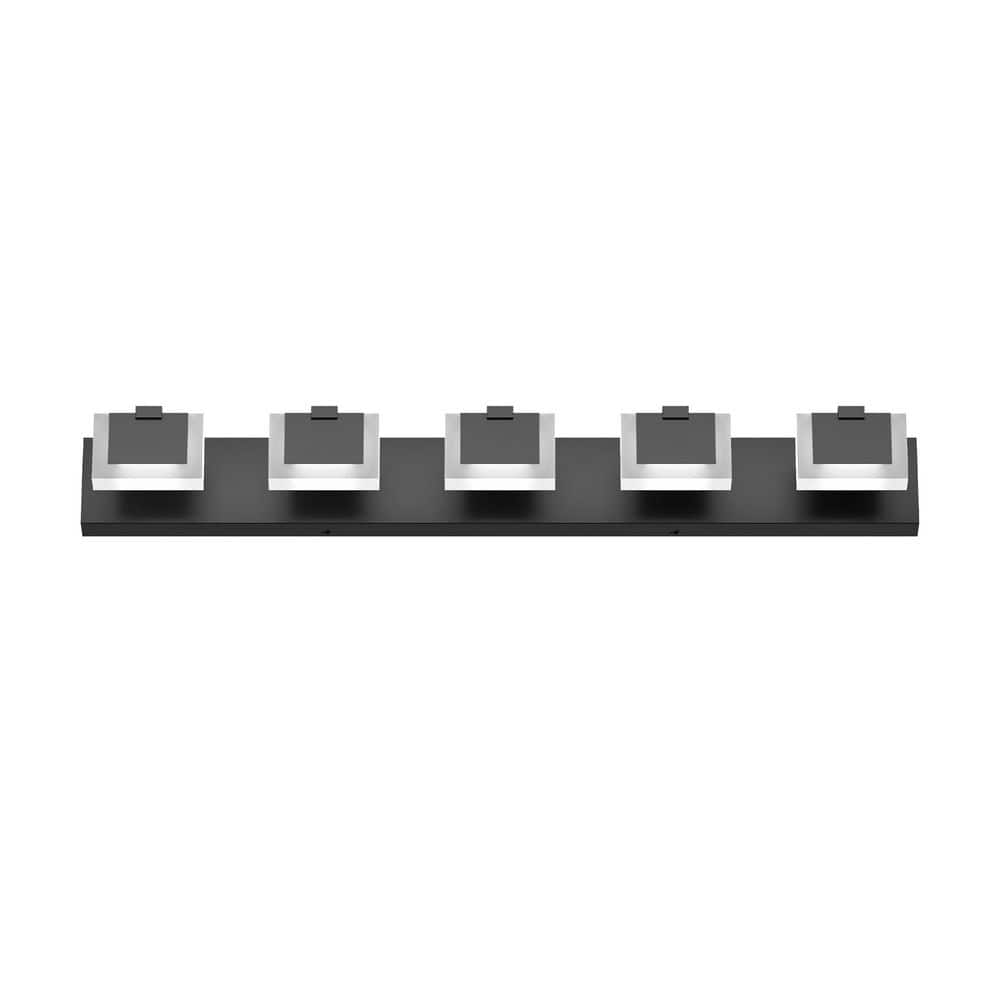 38 in. 5-Light Chrome LED Vanity Light Bar with Modern Design, Dimmable price history on PriceWatchPro