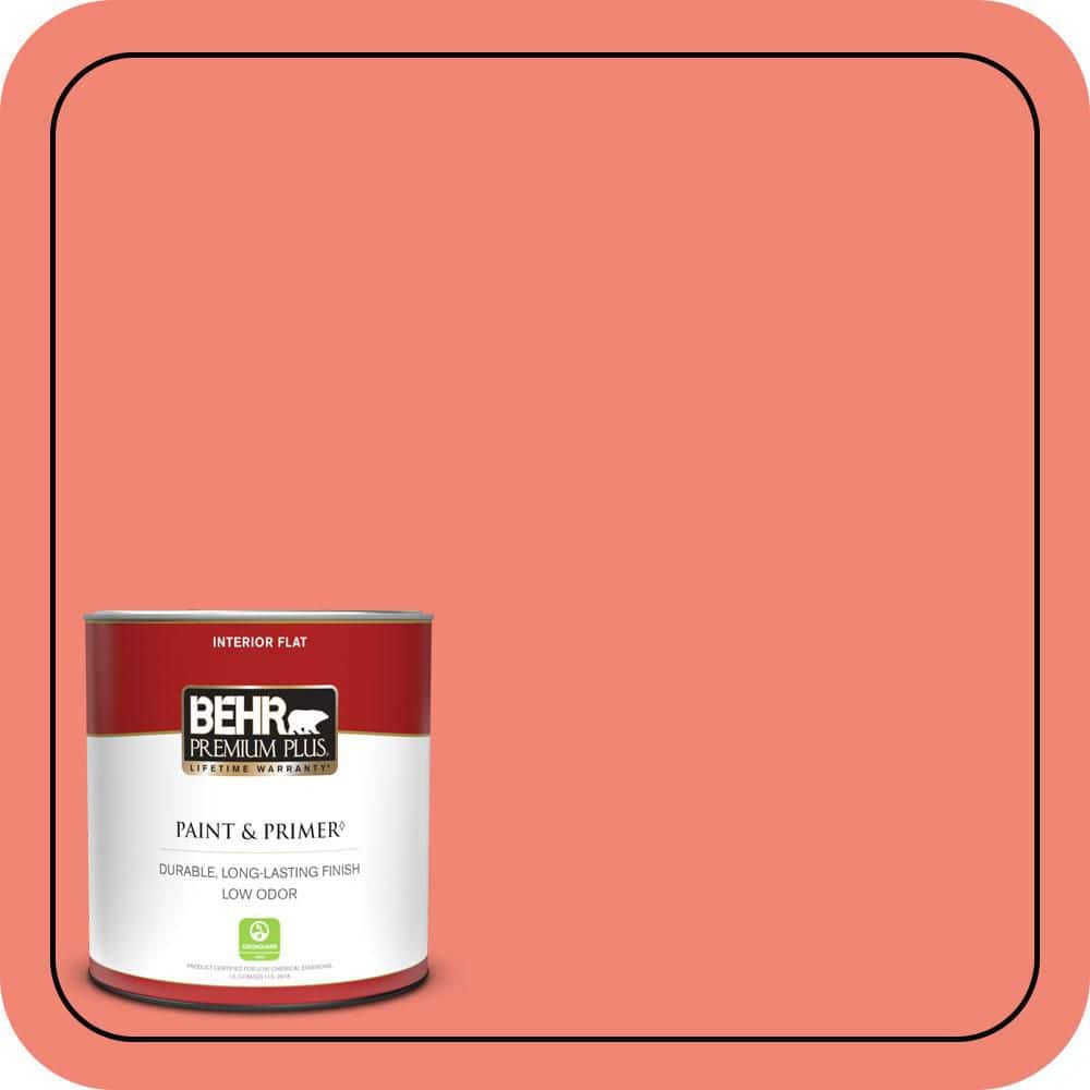 1 qt. #T16-07 Coralette Flat Low Odor Interior Paint & Primer product image for price tracking