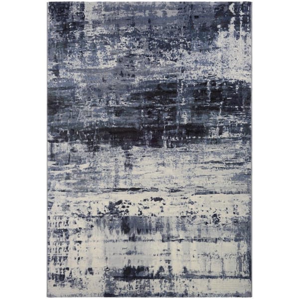 Easton Abstract Mosaic Slate 2 ft. x 4 ft. Area Rug