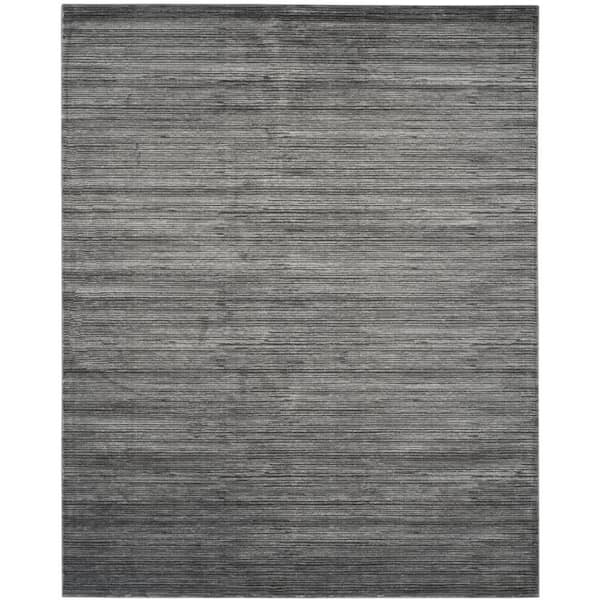 Vision 10 ft. x 14 ft. Gray Solid Color Area Rug
