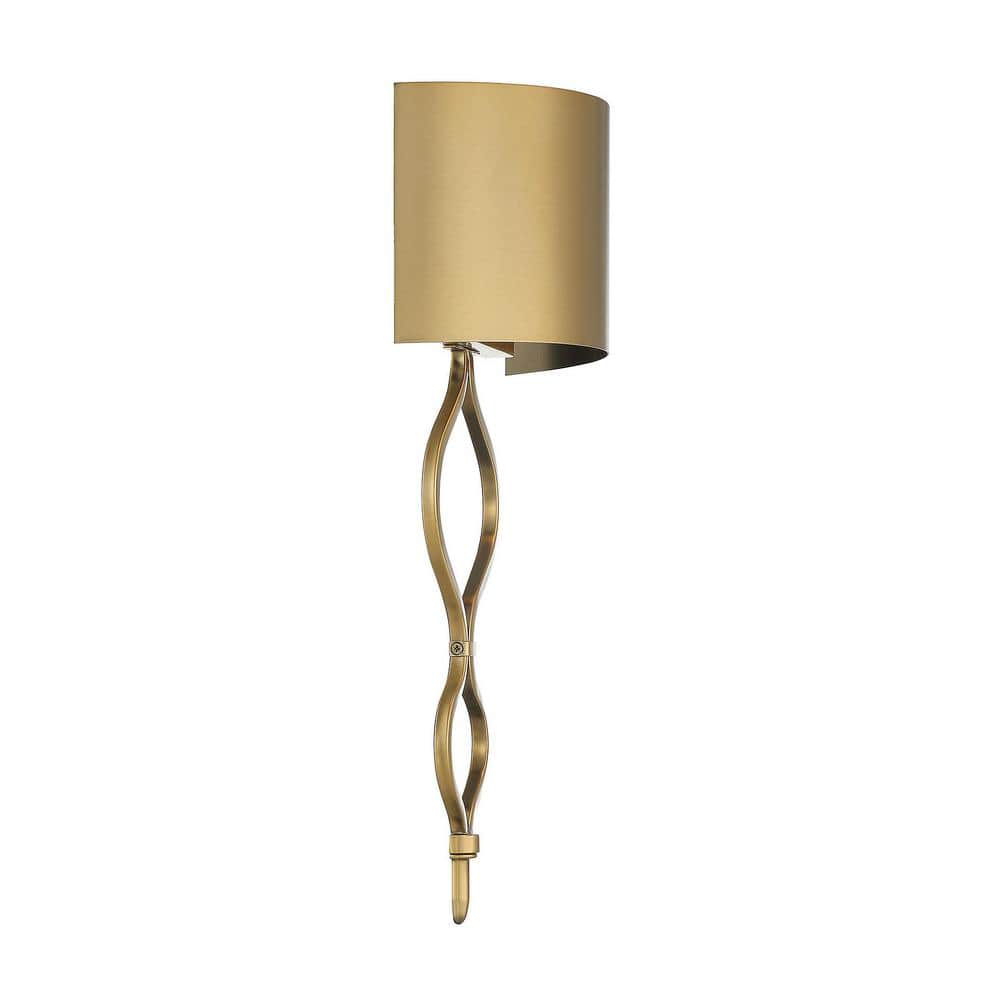 Como Warm Brass Dimmable LED Wall Sconce