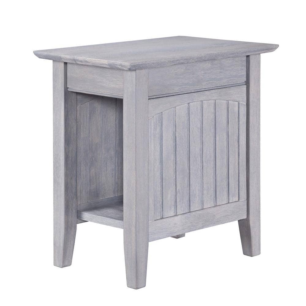 Driftwood Gray Rectangular Wood End Table