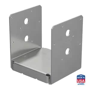 ABU Stainless-Steel Adjustable Standoff Post Base for 6 x 6 Nominal Lumber