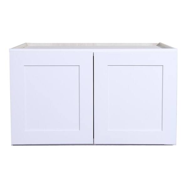Cabinet Collection Shaker Ready to Assemble 36x24x24 in. Refrigerator Wall Cabinet in White Finish