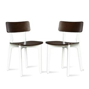 Varick White Walnut Two-Tone Dining Chair (2-Pack)