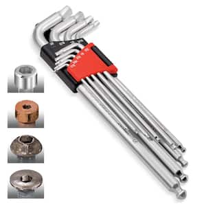 9-Piece Zeon SAE Hex Key Wrench Set for Damaged Fasteners