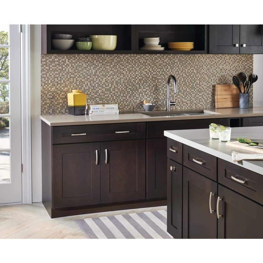 Brushed Nickel Square Cabinet Knob with Mounting Hardware