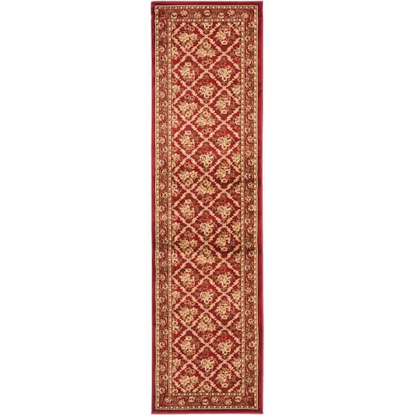 SAFAVIEH Lyndhurst Red 2 ft. x 12 ft. Border Runner Rug