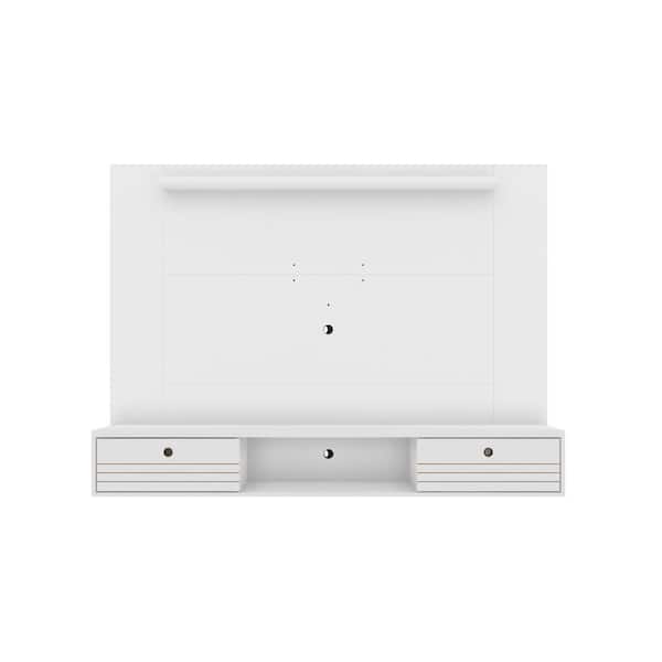 Manhattan Comfort Liberty 70.86 in. White Floating Entertainment Center Fits TV's up to 65 in. with Cable Management