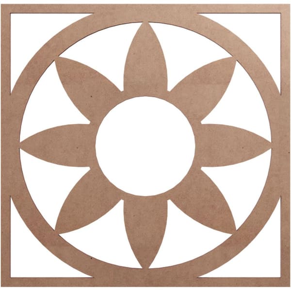 Ekena Millwork 0.375 in. x 6.25 in. x 18 in. Wood Medallion Moulding