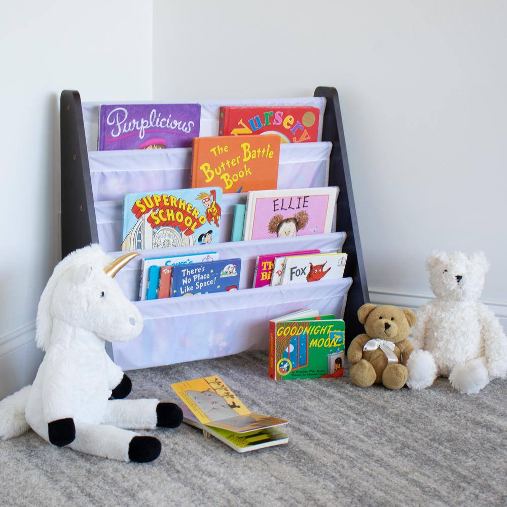 Espresso Collection Espresso/White Kids Book Rack Storage Bookshelf - thumbnail 7