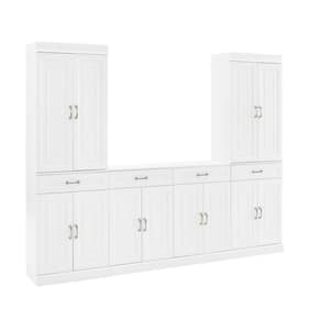Stanton 3-Piece White Pantry Set with Sideboard
